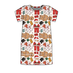 Building Christmas Memories Poppy Women's Lounge Dress - Bamboo - Pre Order - Christmas Special