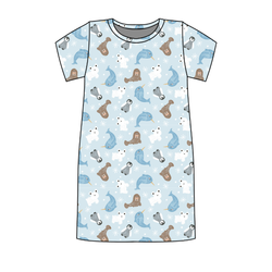 Snowy Sidekicks Poppy Women's Lounge Dress - Bamboo - Pre Order - Christmas Special