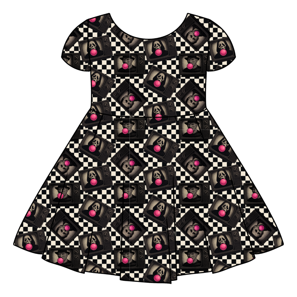 BUBBLEGUM FRIGHT NIGHT - Honey Girl's Twirl Dress Bamboo - PRE ORDER