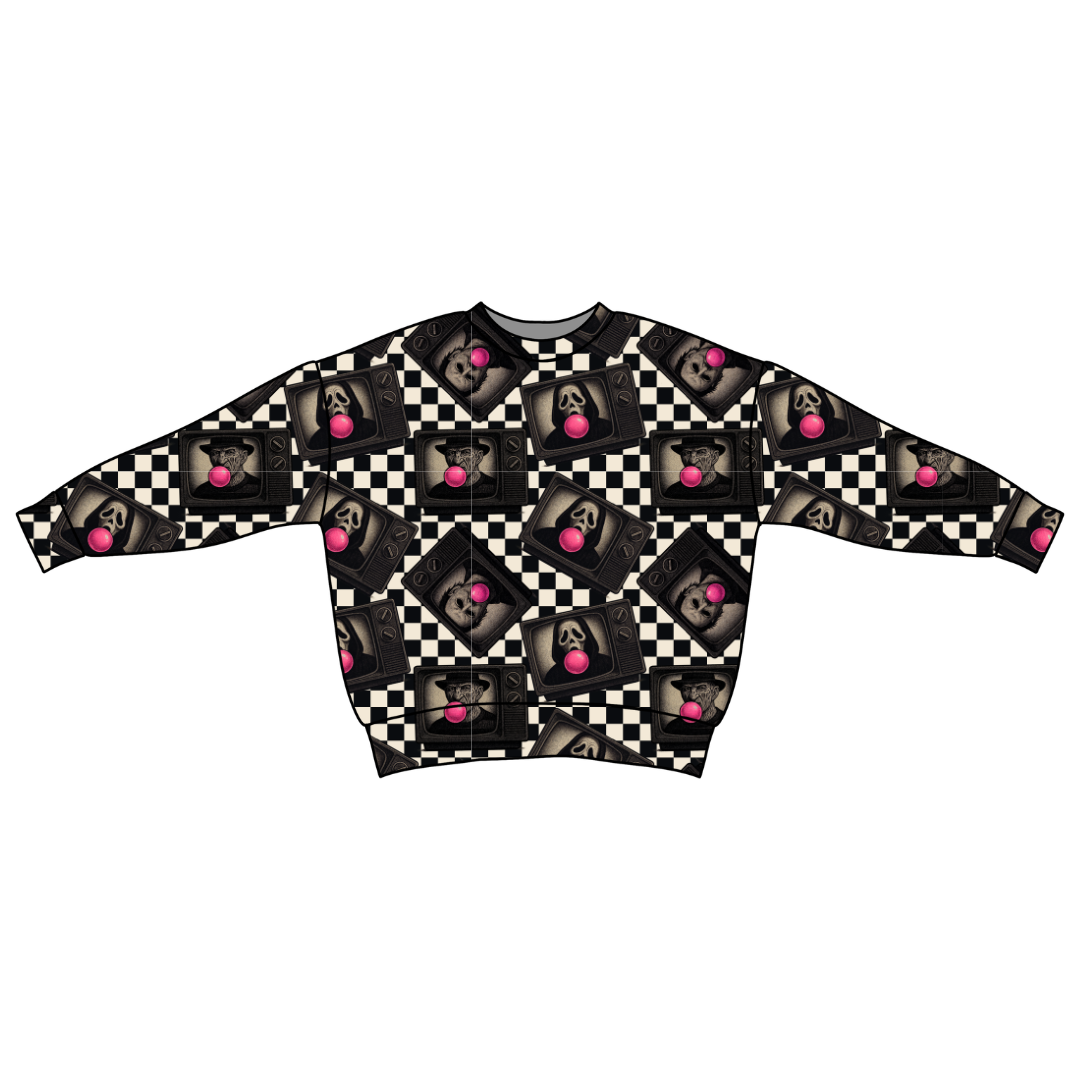 Bubblegum Fright Night Zayn Oversized Pullover - PRE ORDER