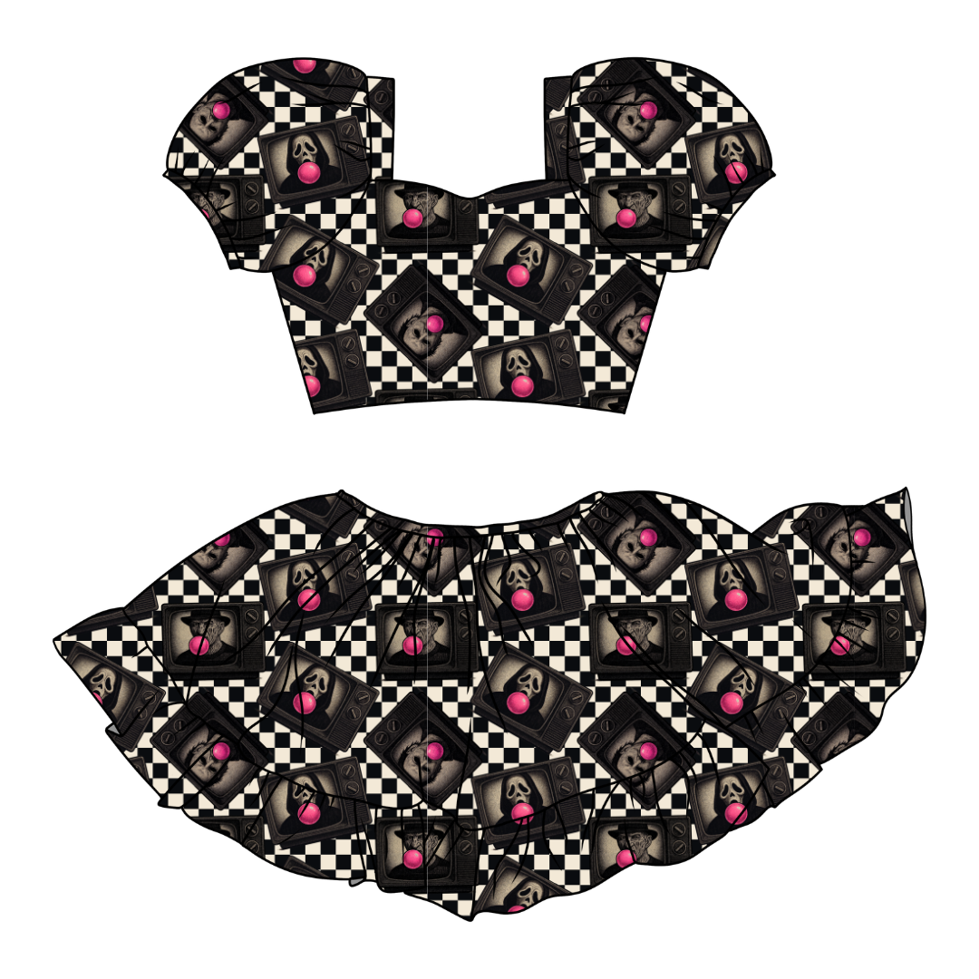 Bubblegum Fright Night - Starlet Skirt Set Knit - PRE ORDER