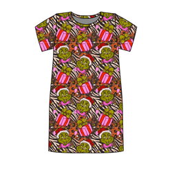 Pretty Mean Christmas Poppy Women's Lounge Dress - Bamboo - Pre Order - Christmas Special