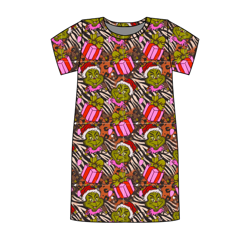 Pretty Mean Christmas Poppy Women's Lounge Dress - Bamboo - Pre Order - Christmas Special