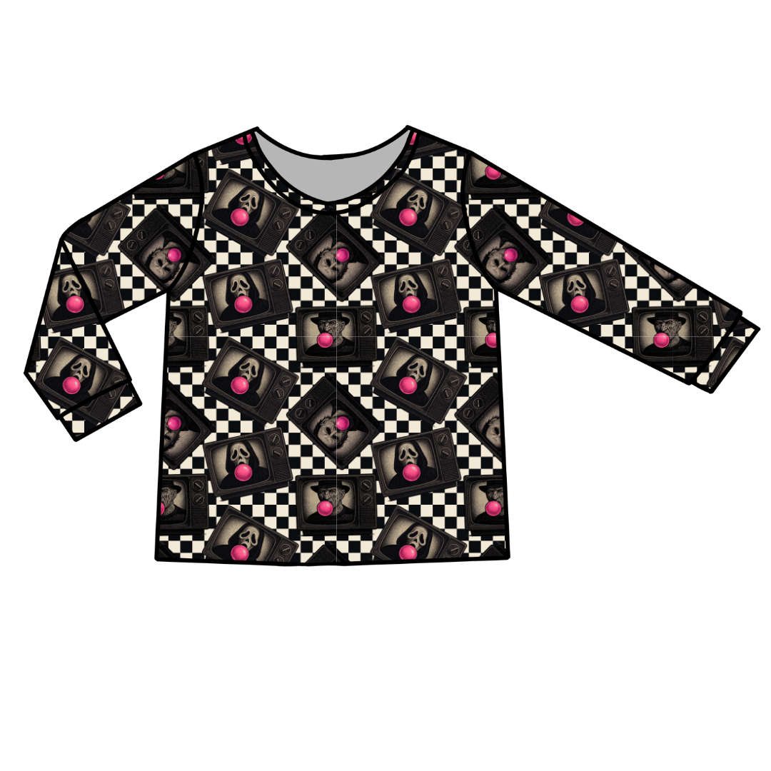 Bubblegum Fright Night - Ruby Long Sleeve Bamboo Shirt - Pre Order