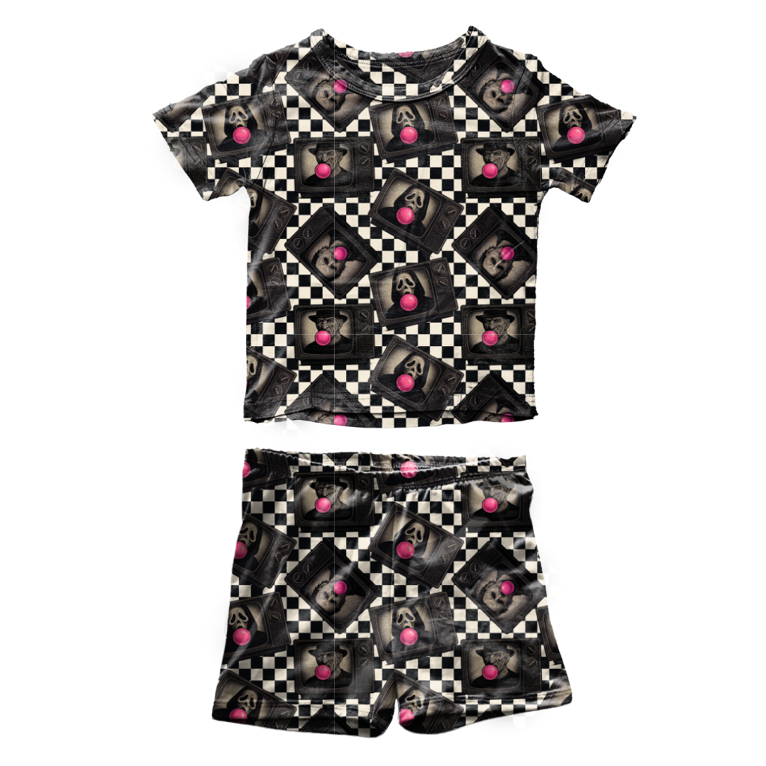 Bubblegum Fright Night Fawn Short Sleeve Short Set Bamboo - PRE ORDER