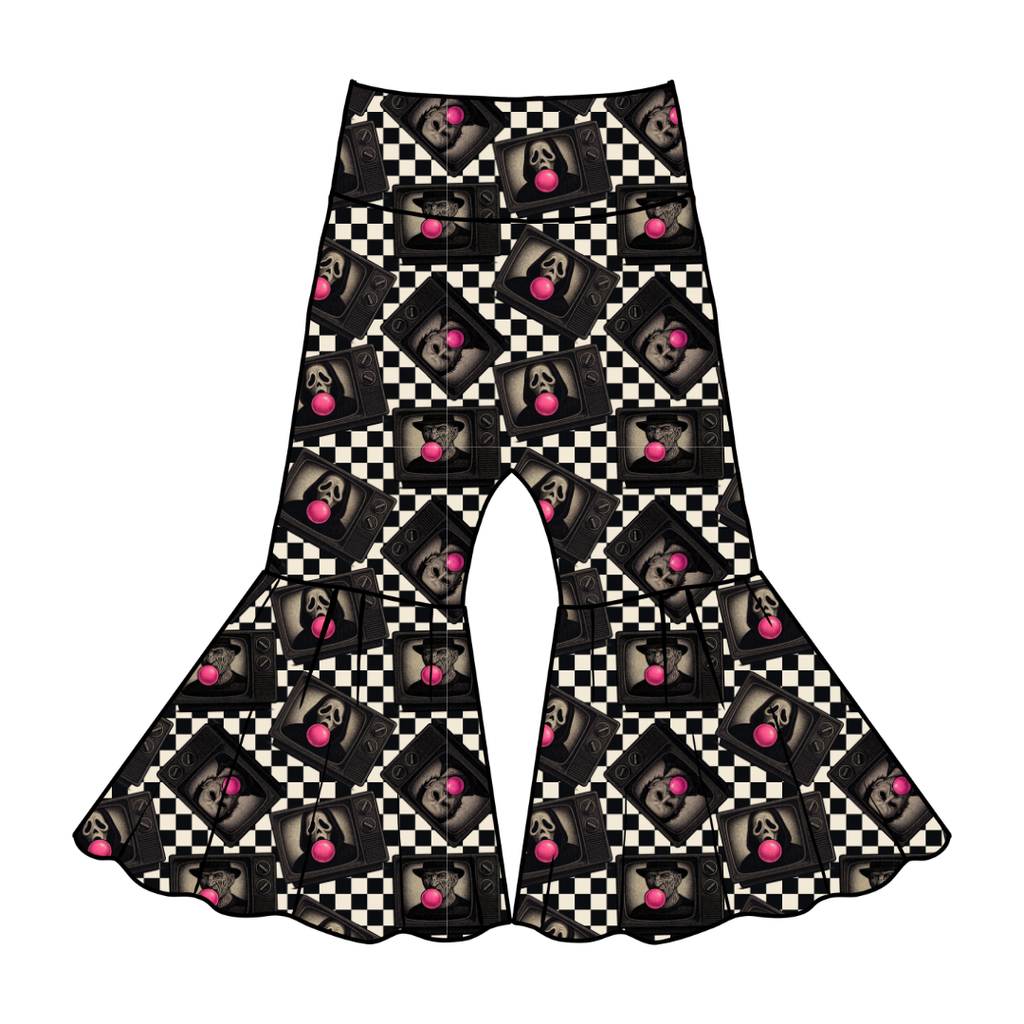 Bubblegum Fright Night - Mirage Knit Flares - PRE ORDER