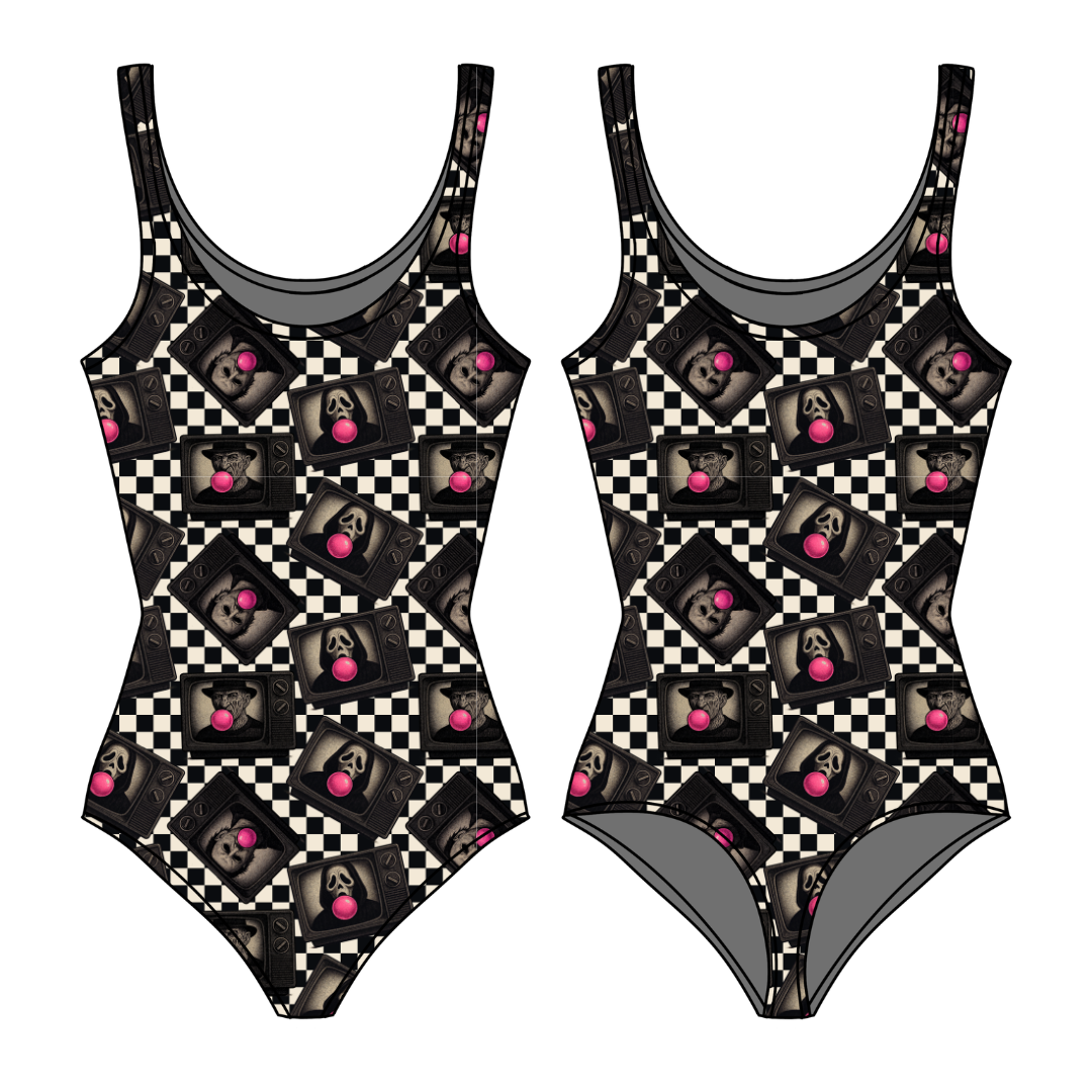 Bubblegum Fright Night Sapphire Women's Bamboo Leotard - Pre Order