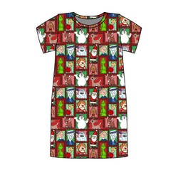 Christmas through the Years Poppy Women's Lounge Dress - Bamboo - Pre Order - Christmas Special