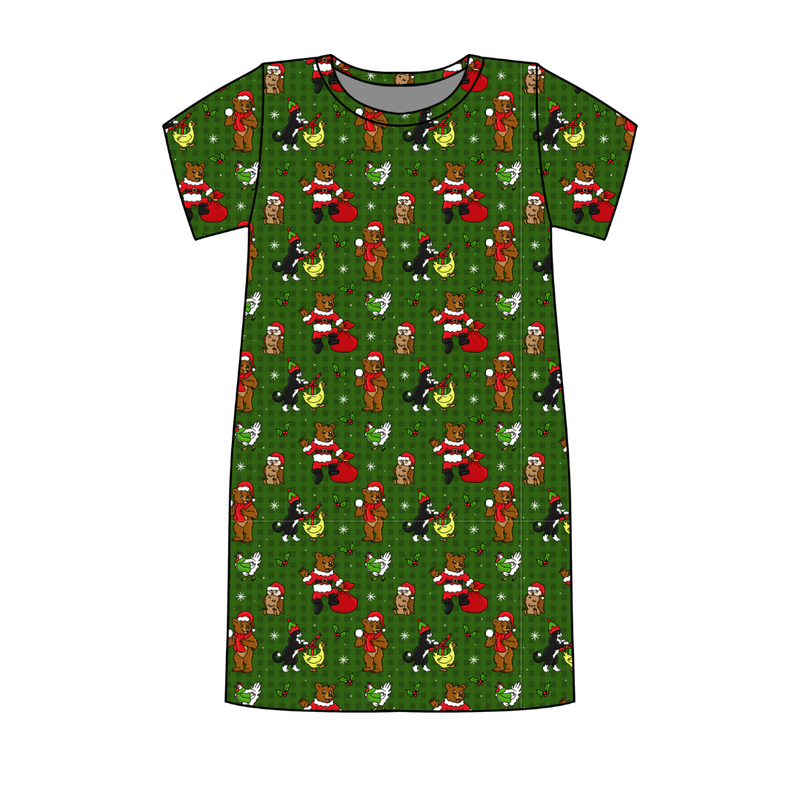 Cozy Cabin Christmas Poppy Women's Lounge Dress - Bamboo - Pre Order - Christmas Special