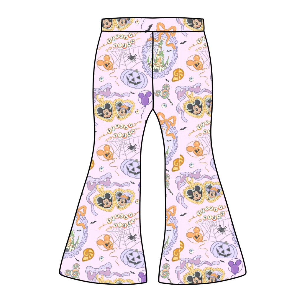 Too Cute Too Spook Mod Adult Flare Bamboo Pants - Pre Order