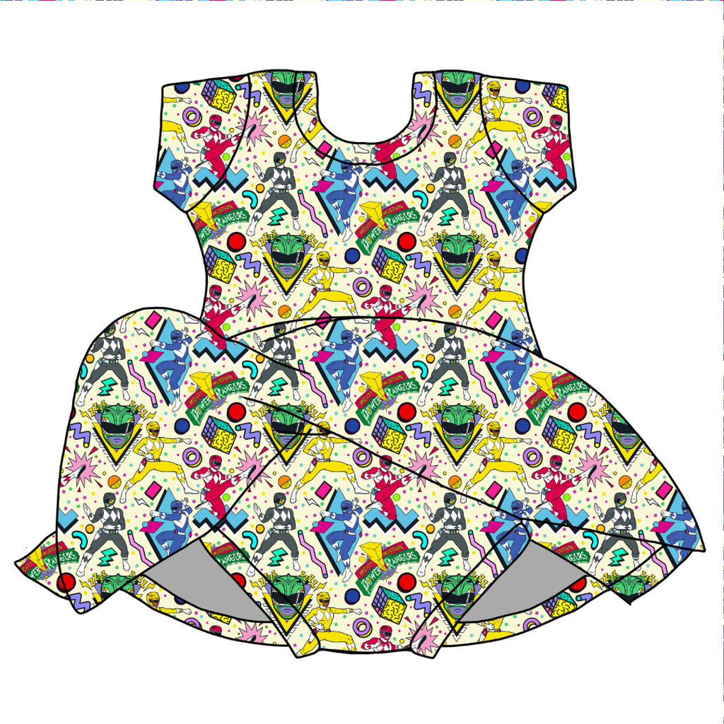 Rangers Charming Short Sleeve Skirted Leotard - PRE ORDER