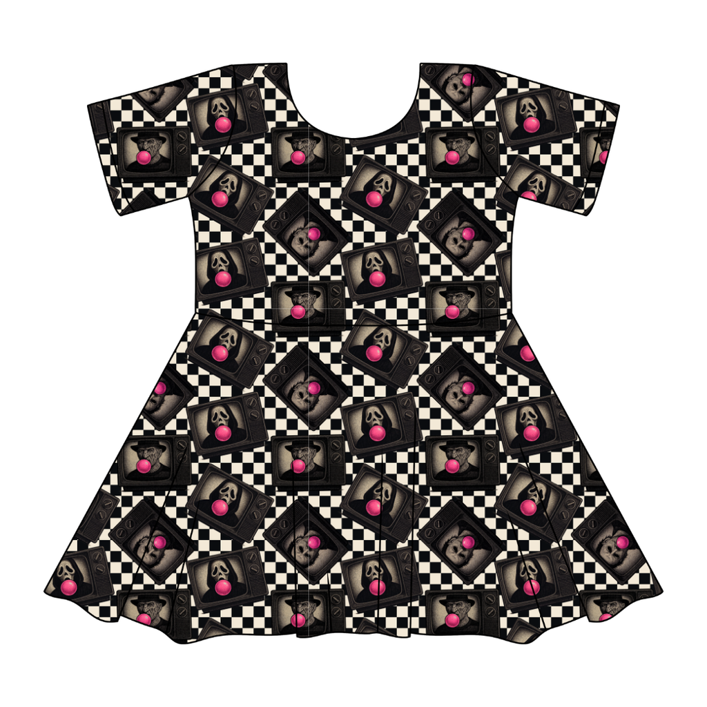 Bubblegum Fright Night - SIERRA - KNIT TWIRL DRESS - PRE ORDER