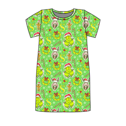 Swamp Bells Poppy Women's Lounge Dress - Bamboo - Pre Order - Christmas Special