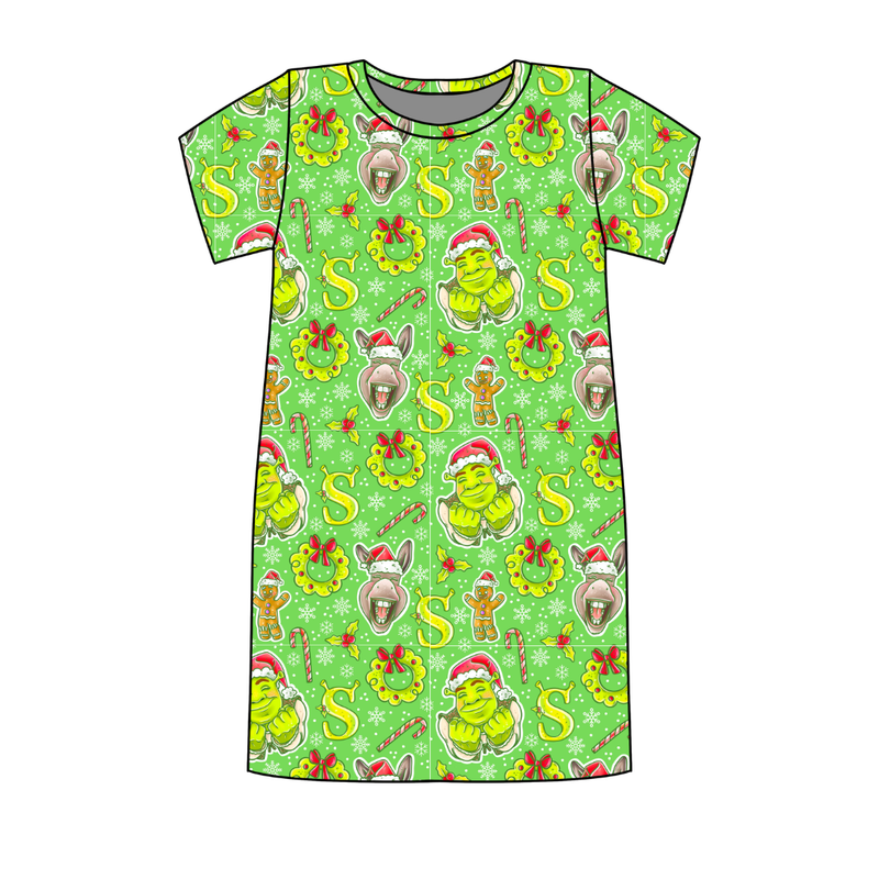 Swamp Bells Poppy Women's Lounge Dress - Bamboo - Pre Order - Christmas Special