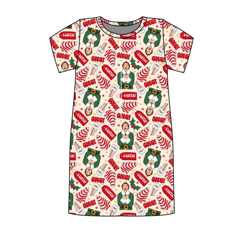 World's Best Elf Poppy Women's Lounge Dress - Bamboo - Pre Order - Christmas Special
