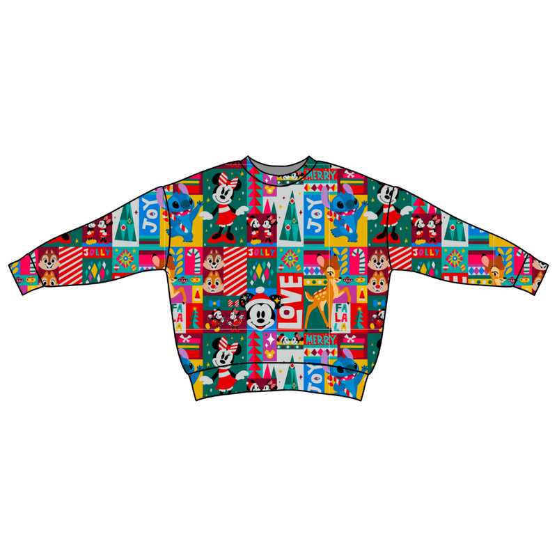 Jolly Patchwork Zayn Oversized Top - Bamboo - Pre Order - Christmas Special