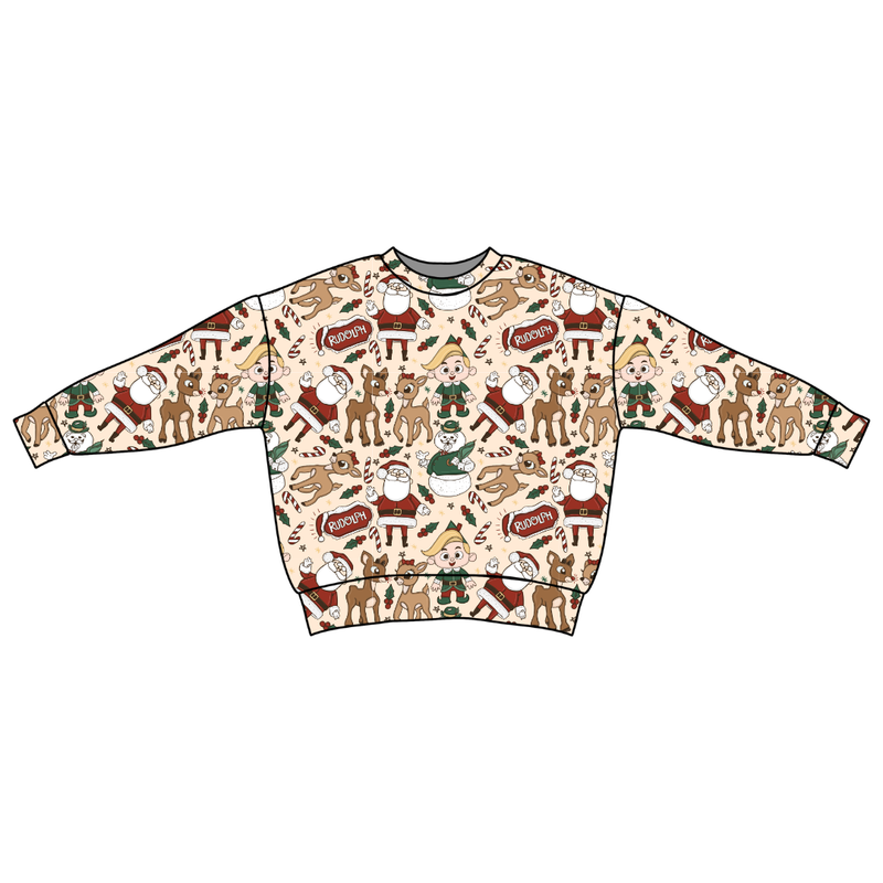 Red Nose Zayn Oversized Top - Bamboo - Pre Order - Christmas Special