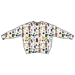 Holly & Plaid Zayn Oversized Top - Bamboo - Pre Order - Christmas Special