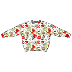 Mistle Toe & Mischief Zayn Oversized Top - Bamboo - Pre Order - Christmas Special