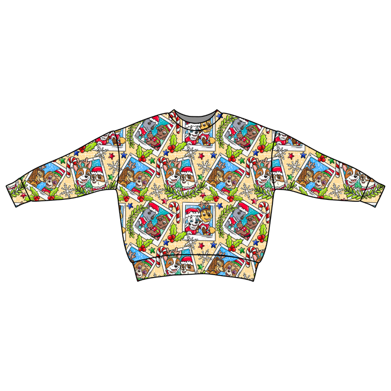 Paws & Claus Zayn Oversized Top - Bamboo - Pre Order - Christmas Special