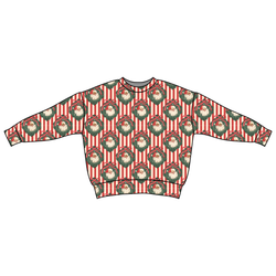 Candy Cane Lane Zayn Oversized Top - Bamboo - Pre Order - Christmas Special