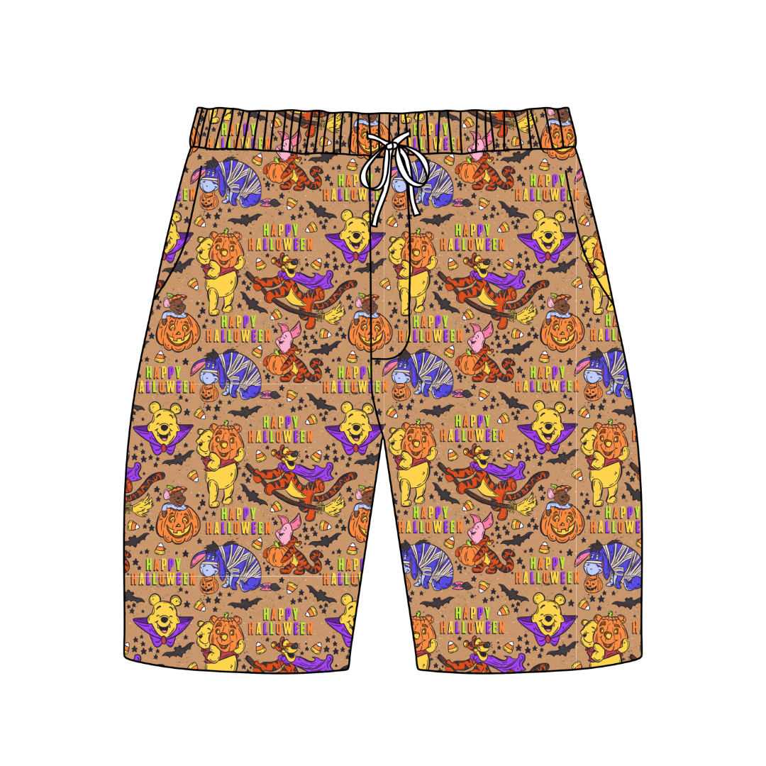 Boo Crew Chill Extended Length Adult Pajama Bamboo Shorts - Pre Order