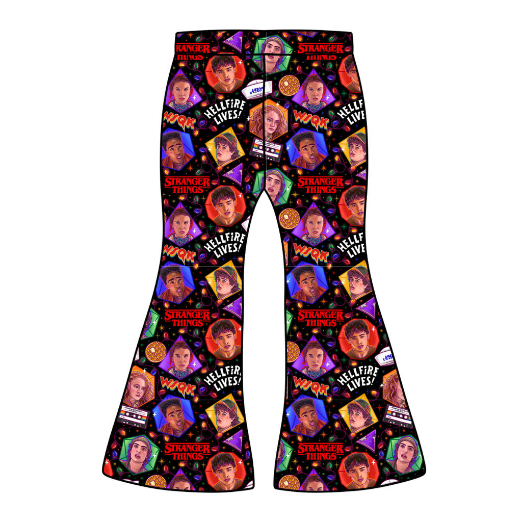 Upside Down Night Mod Adult Flare Bamboo Pants - Pre Order