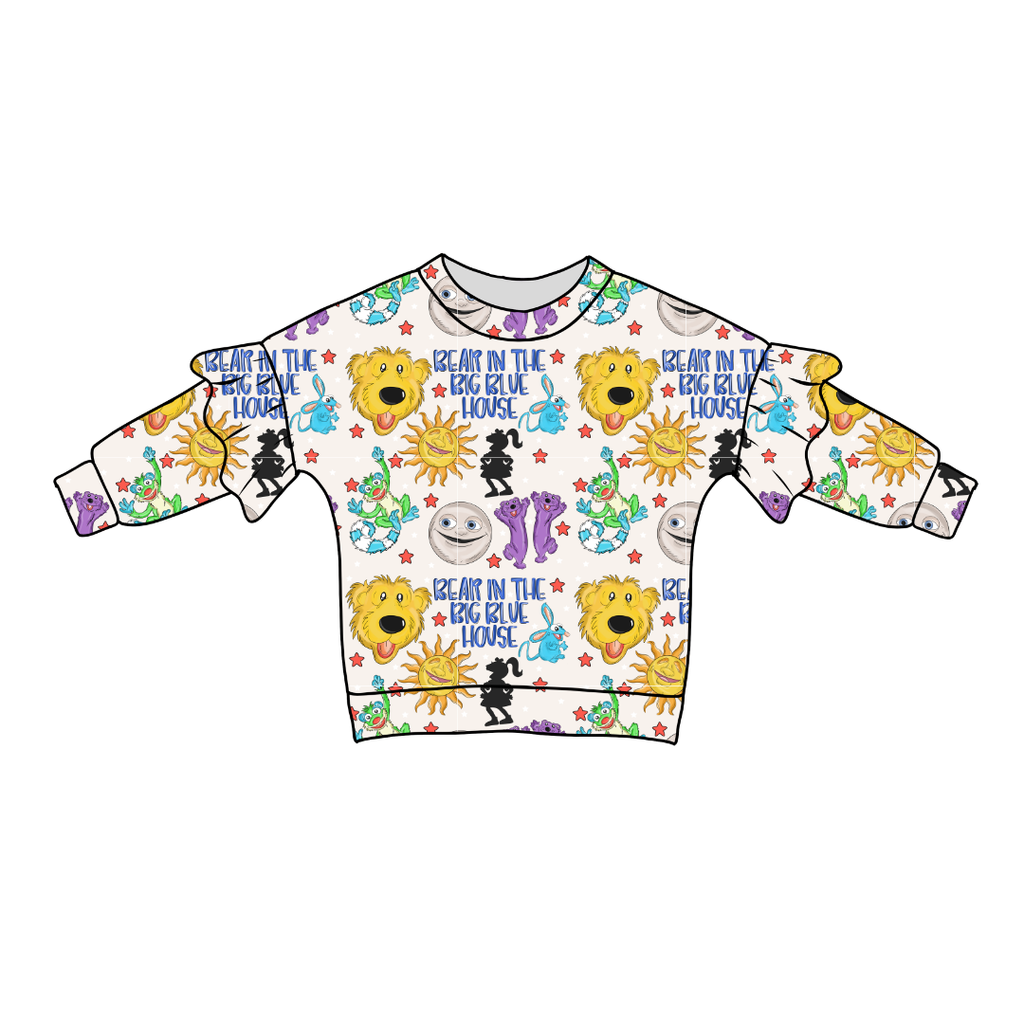 The Big House Lillie Ruffle Sweater Bamboo - PRE ORDER