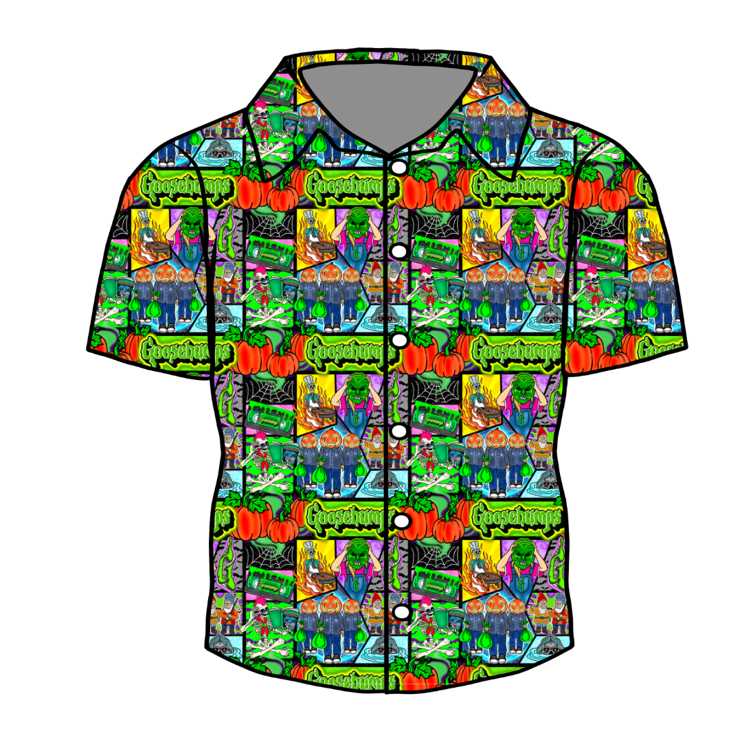 Bedtime Spooks Twilight Men's Button Down Bamboo - Pre Order