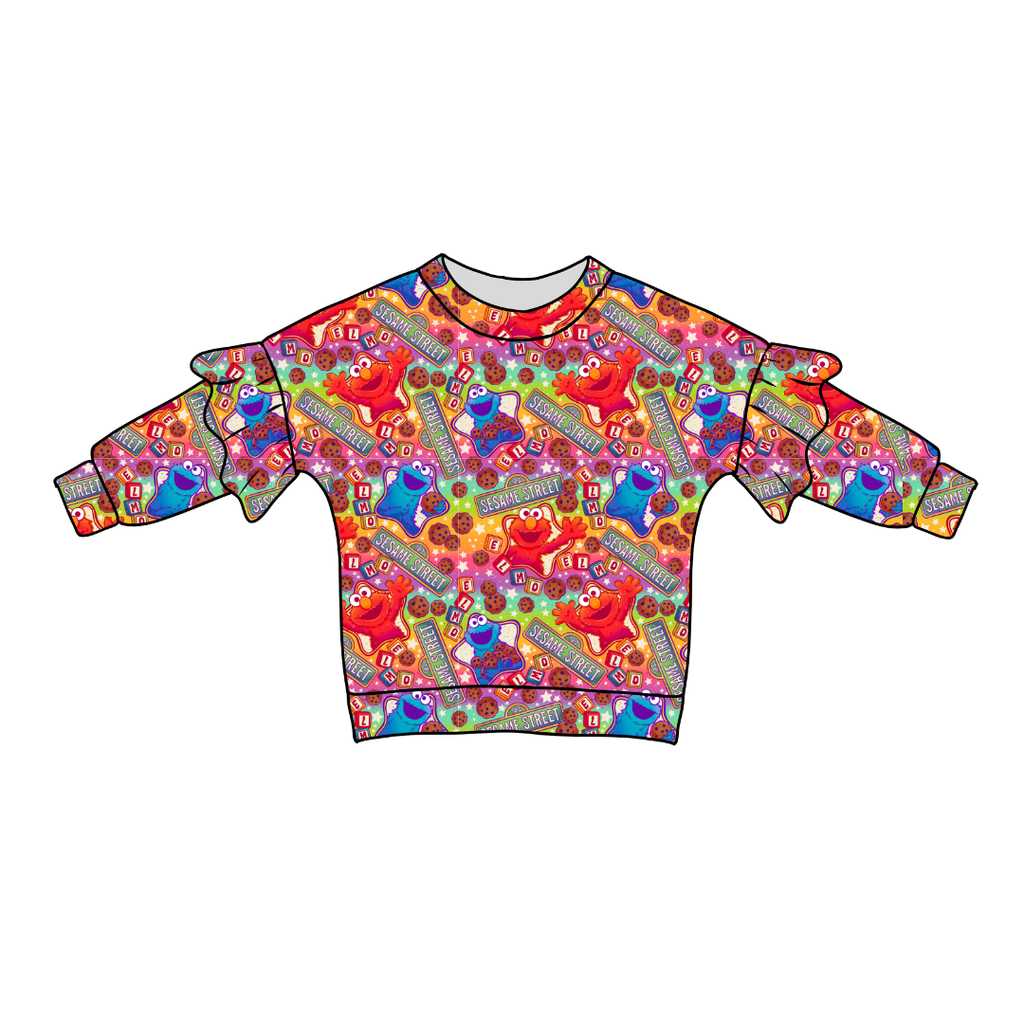 Sunny Days Lillie Ruffle Sweater Bamboo - PRE ORDER