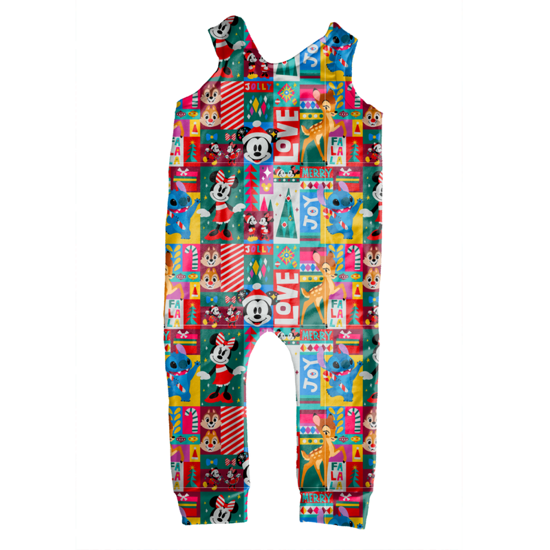 Jolly Patchwork Oakley Overalls - Knit - Pre Order - Christmas Special