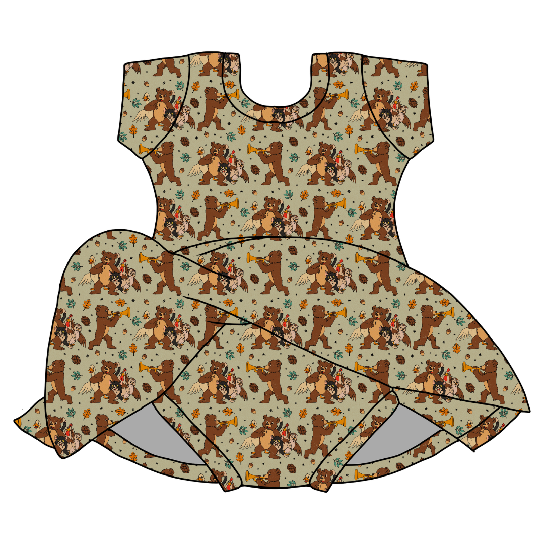 Woodland Melody Charming Short Sleeve Skirted Leotard - PRE ORDER