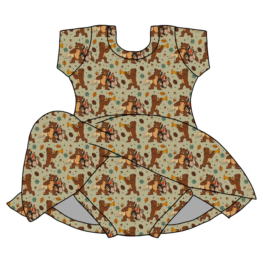 Woodland Melody Charming Short Sleeve Skirted Leotard - PRE ORDER