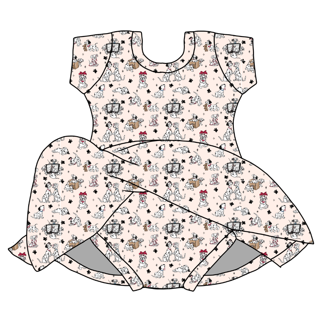 Spots & Daydreams Chic Short sleeve Skirted Leotard Knit - PRE ORDER