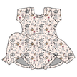 Spots & Daydreams Chic Short sleeve Skirted Leotard Knit - PRE ORDER