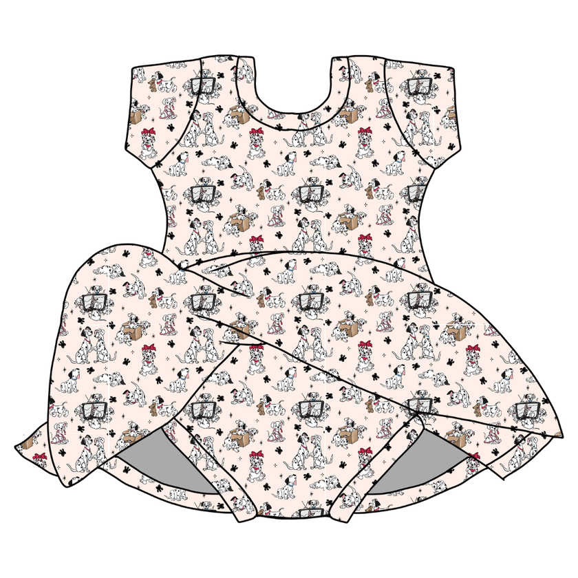 Spots & Daydreams Chic Short sleeve Skirted Leotard Knit - PRE ORDER