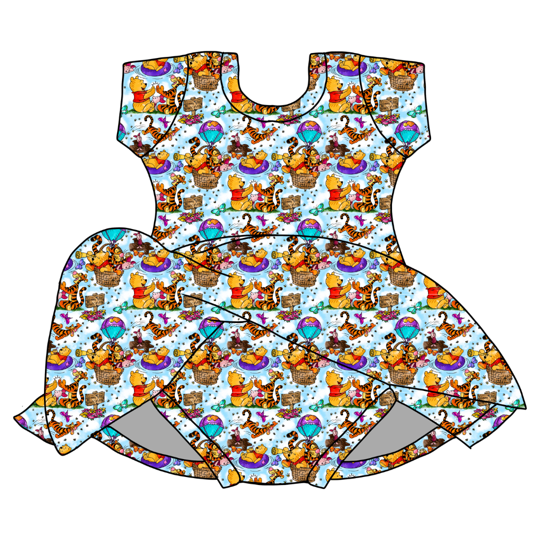Sweet as Honey Charming Short Sleeve Skirted Leotard - PRE ORDER