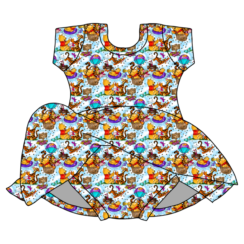 Sweet as Honey Charming Short Sleeve Skirted Leotard - PRE ORDER