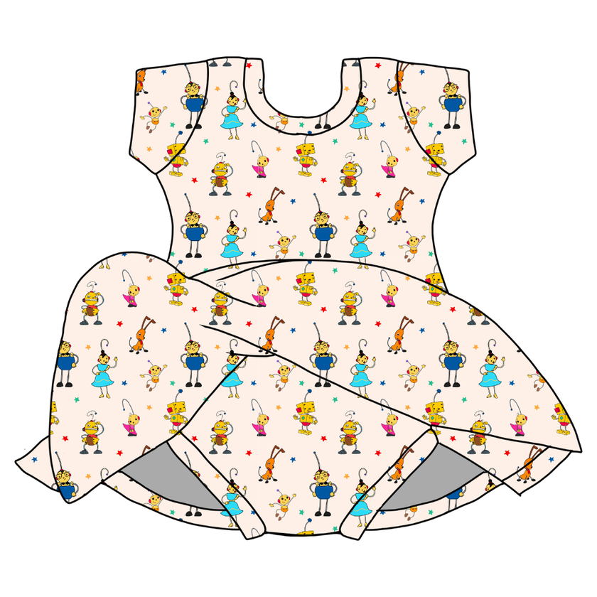 Playtime Pals Chic Short sleeve Skirted Leotard Knit - PRE ORDER