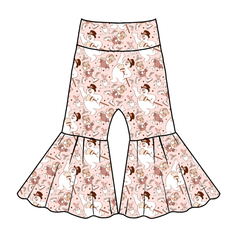 Jolly Snowman - Pink Mirage Bellbottoms - Knit - Pre Order - Christmas Special