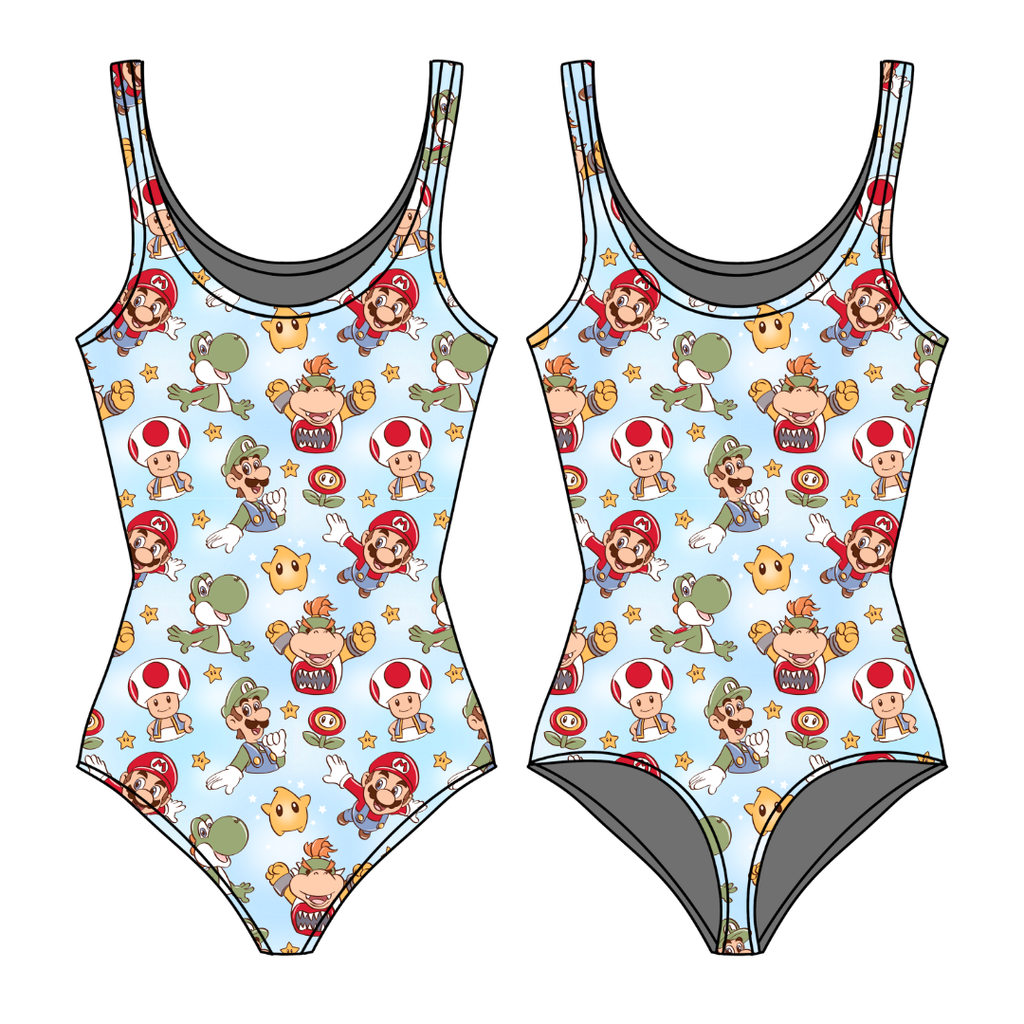 Dino Might Sapphire Women's Bamboo Leotard - Pre Order