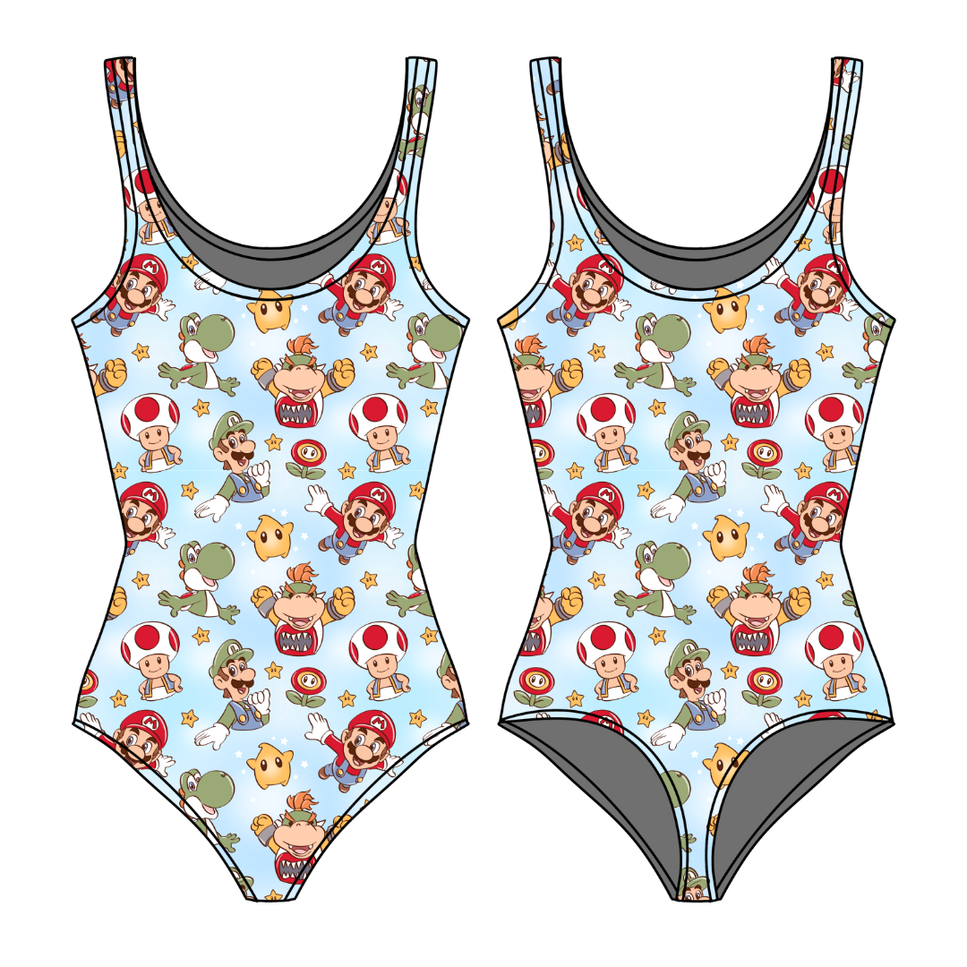 Dino Might Sapphire Women's Bamboo Leotard - Pre Order