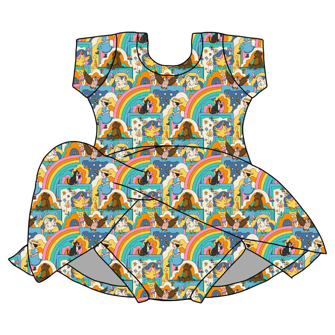 Painted Skys Chic Short sleeve Skirted Leotard Knit - PRE ORDER