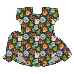 Classic Christmas Mischief Charming Short Sleeve Skirted Leotard  - Bamboo - Pre Order - Christmas Special
