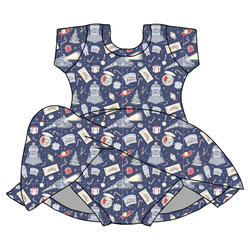 Believe Charming Short Sleeve Skirted Leotard  - Bamboo - Pre Order - Christmas Special