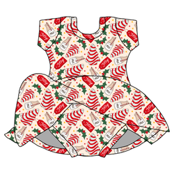 Tree Cakes Chic Short Sleeve Skirted Leo - Knit - Pre Order - Christmas Special