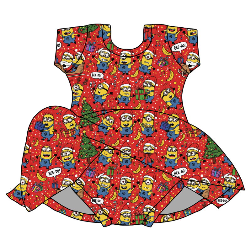Holiday Shenanigans Charming Short Sleeve Skirted Leotard  - Bamboo - Pre Order - Christmas Special
