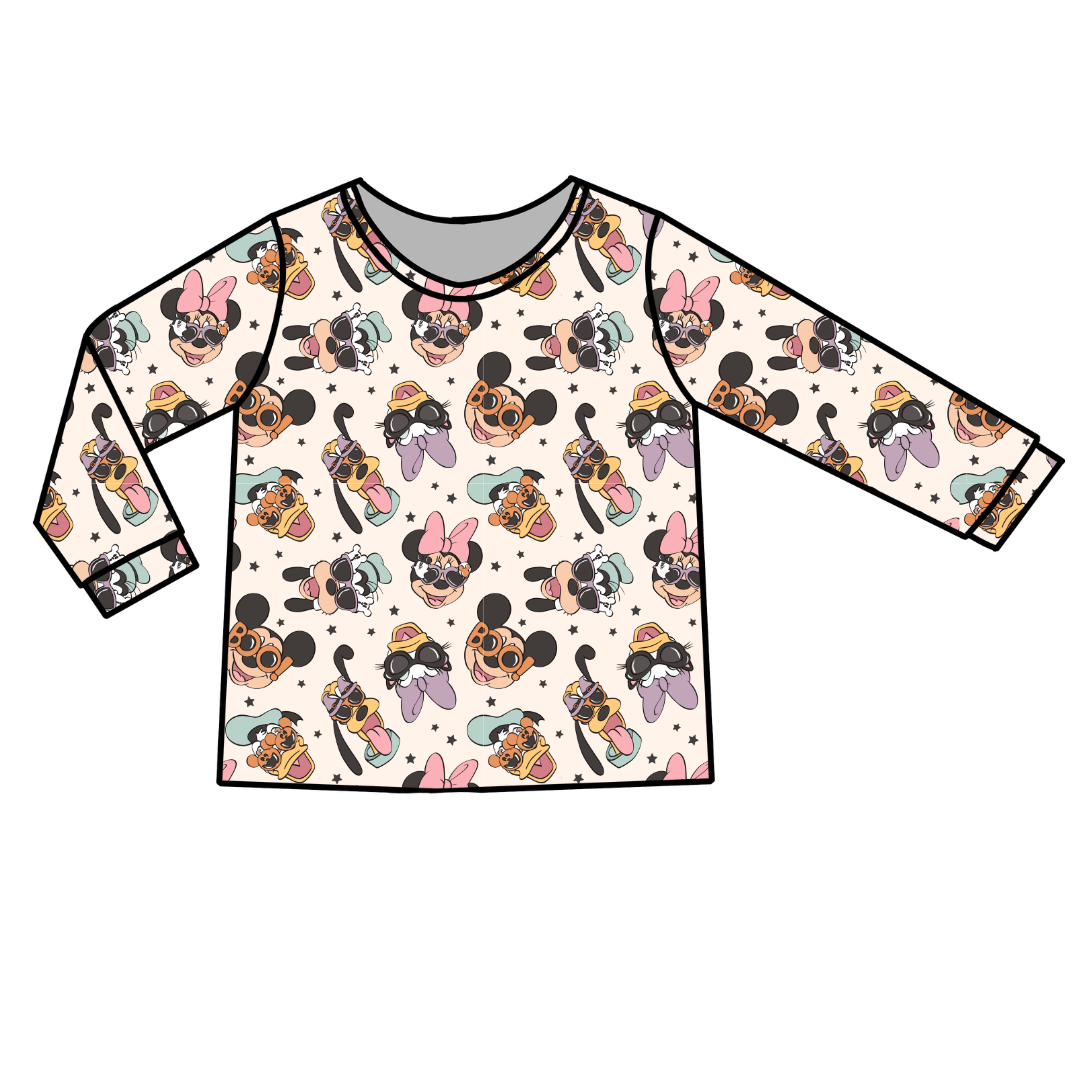 Spooky Cute Crew Ruby Long Sleeve Bamboo Shirt - Pre Order