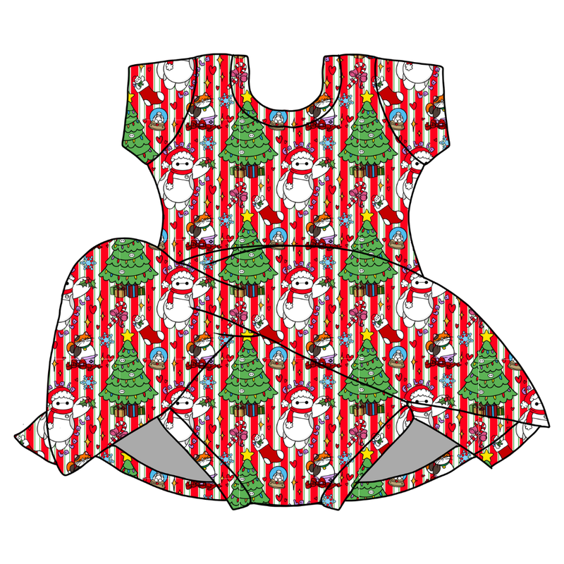 Falala Care Charming Short Sleeve Skirted Leotard  - Bamboo - Pre Order - Christmas Special