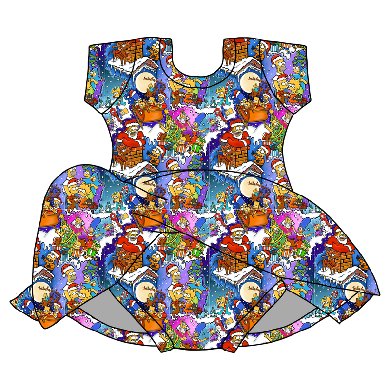 D oh Holy Night Charming Short Sleeve Skirted Leotard  - Bamboo - Pre Order - Christmas Special